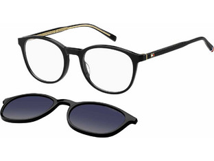Tommy Hilfiger TH2268/C 807 Ανδρικός Σκελετός Γυαλιών Οράσεως με Clip-On Κοκάλινος Μαύρος