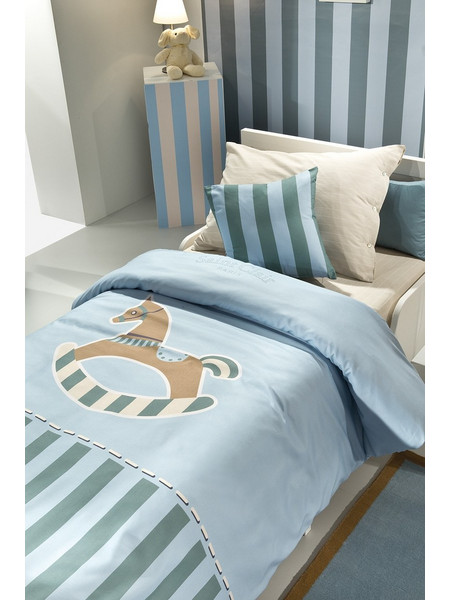 Saint Clair Toy Παιδική Παπλωματοθήκη Μονή Microfiber 160x220 Γαλάζια