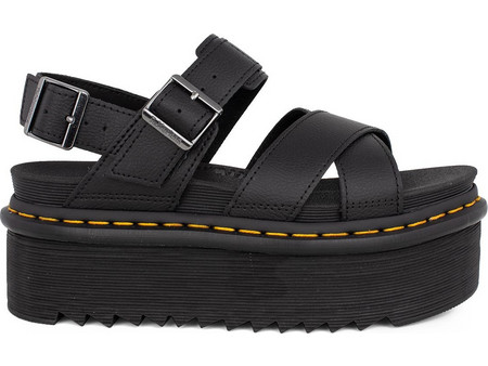 Dr. Martens Καλοκαιρινές Γυναικείες Πλατφόρμες Χαμηλές Μαύρες 30717001