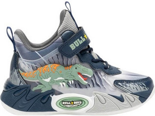 Bull Boys T-Rex Παιδικά Sneakers Μποτάκια με Φωτάκια Πετρόλ DNAL5151-BL01