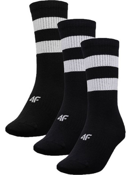 4F Ανδρικές Κάλτσες Ψηλές Μαύρες 3Pack 4FAW23USOCU206-90S