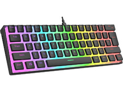 Rampage Radiant K11 Μηχανικό Gaming Πληκτρολόγιο 60% με Custom Red Διακόπτες RGB Black