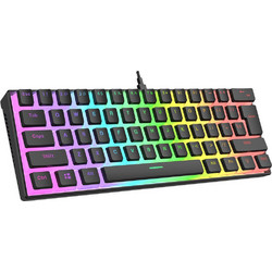 Rampage Radiant K11 Μηχανικό Gaming Πληκτρολόγιο 60% με Custom Red Διακόπτες RGB Black