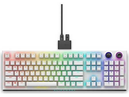 Dell AW920K Ασύρματο Μηχανικό Gaming Πληκτρολόγιο με Cherry MX Red Διακόπτες RGB Lunar Light
