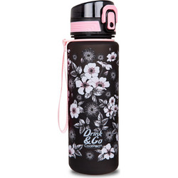 CoolPack Blossom Παιδικό Παγούρι Πλαστικό Μαύρο Ροζ 600ml