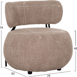 HomeMarkt Πολυθρόνα Περιστρεφόμενη Karsen HM9598.08