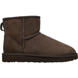 UGG Classic Mini II Γυναικεία Μποτάκια Suede Σοκολατί με Γούνα 1016222-DDC