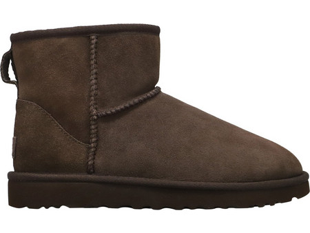 UGG Classic Mini II Γυναικεία Μποτάκια Suede Σοκολατί με Γούνα 1016222-DDC