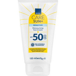 Avon Care Sun + Sensitive Αντηλιακή Κρέμα Προσώπου & Σώματος Αντιγηραντική Κατά των Πανάδων SPF50+ 150ml