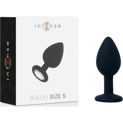 Intense Shelki Small Πρωκτική Σφήνα Diamond Plug 7cm Μαύρη D-216055