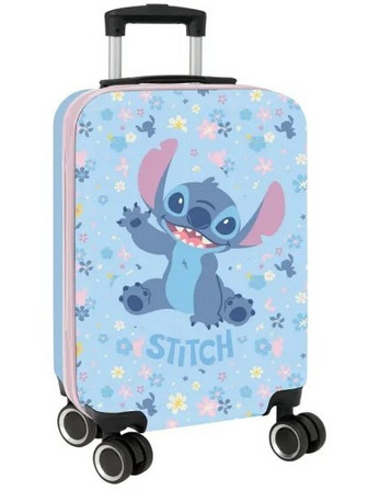Safta Stitch Happy 612588851 Παιδική Βαλίτσα Καμπίνας 55x34.5x20cm Γαλάζια