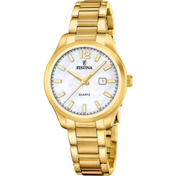 Festina Γυναικείο Ρολόι με Χρυσό Μεταλλικό Μπρασελέ F20741/1