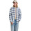 Jack & Jones Ανδρικό Πουκάμισο Βαμβακερό Καρό Μακρυμάνικο Κανονική Γραμμή Λευκό Μπλε 12282354