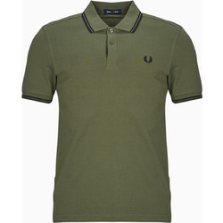 Fred Perry Ανδρική Μπλούζα Polo Κοντομάνικη Χακί M3600-Z50