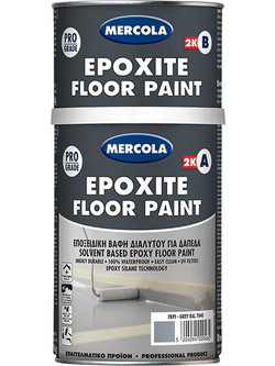 Mercola Epoxite Floor Paint 2K Χρώμα Δαπέδου Λευκό 0.75lt