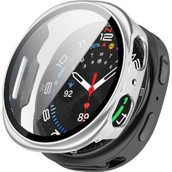 Tech-Protect Defense360 Pro Πλαστική Θήκη με Προστασία Οθόνης για Samsung Galaxy Watch 8 44mm Ασημί