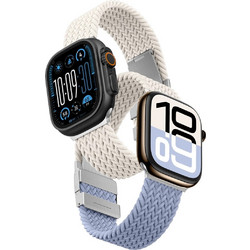 AMAZINGTHING Blend 2-pack Λουράκι Υφασμάτινο Space Blue / Stellar (Apple Watch 45 / 46 / 49mm)