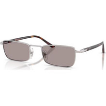 Persol PO1025S 102153 Ανδρικά Γυαλιά Ηλίου Τετράγωνα Μεταλλικά Ασημί με Μαύρο Φακό