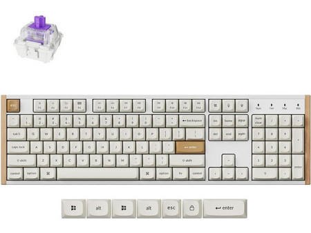 Keychron K10 HE SE Ασύρματο Μηχανικό Gaming Πληκτρολόγιο με Gateron Double-Rail Magnetic Nebula Διακόπτες White