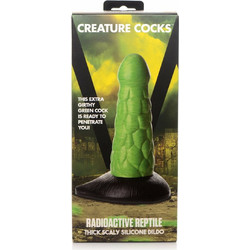 Creature Cocks Radioactive Reptile Thick Scaly Dildo με Βεντούζα Πράσινο