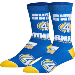 Cool Ron Burgundy Ανδρικές Κάλτσες Ψηλές με Σχέδια Royal Blue 36763MCNCF