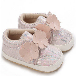 Childrenland Βρεφικά Sneakers Αγκαλιάς Ροζ Χρυσά D4300