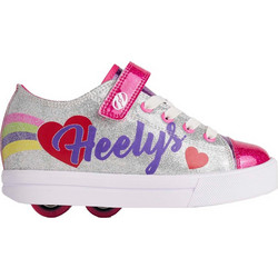 Heelys Rainbow Παιδικά Sneakers με Ροδάκια Ασημί Μωβ Φούξια HLY-B2W-166