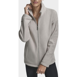 DKNY Γυναικεία Ζακέτα Fleece Μακριά με Φερμουάρ Μπεζ DP5J9481-OTA