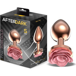 LateToBed Afterdark Rose Small Πρωκτική Σφήνα 7.8cm Ροζ Χρυσή AD-570