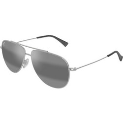 Maui Jim MJ0589S 001 Ανδρικά Γυαλιά Ηλίου Aviator Μεταλλικά Ασημί με Μαύρο Φακό