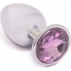 Platanomelon Grander Pum Metal Large Πρωκτική Σφήνα Diamond Plug Ασημί Ροζ
