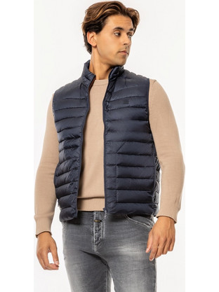 Jack & Jones Αμάνικο Ανδρικό Μπουφάν Puffer Navy Μπλε 12279327