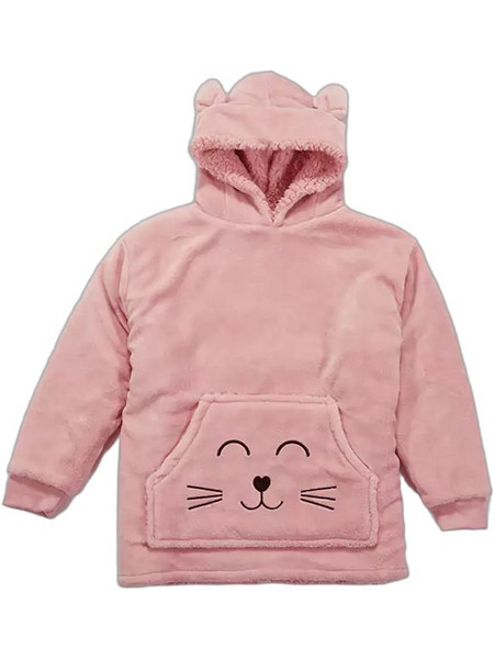 Nef-Nef Παιδική Ρόμπα Fleece Χειμωνιάτικη Ροζ 038794