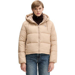 Tommy Jeans Γυναικείο Μπουφάν Χειμωνιάτικο Puffer Κοντό Μπεζ DW0DW21625-GUQ