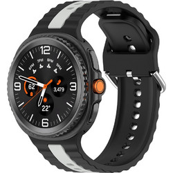 Techsuit Watchband W078 Λουράκι Σιλικόνης Black / Grey (Samsung Galaxy 8 / Watch 8 Classic)
