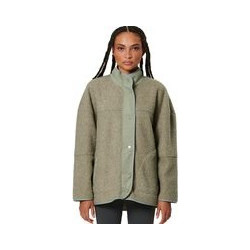 Body Action Γυναικεία Ζακέτα Fleece Μακριά με Φερμουάρ Χακί 071530