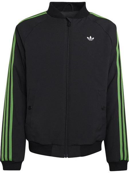 Adidas Παιδική Ζακέτα Φούτερ με Φερμουάρ Μαύρη Lime JW7731