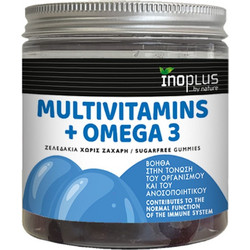 Inoplus Multivitamins & Omega 3 Blackcurrant 60 Ζελεδάκια