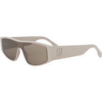 Fendi FE40167I 57E Γυναικεία Γυαλιά Ηλίου Μάσκα Κοκάλινα Λευκά με Καφέ Φακό