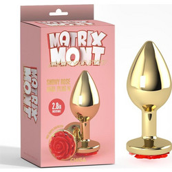 Chisa Novelties Matrix Mont Rose Medium Πρωκτική Σφήνα Diamond Plug 7cm Ροζ Χρυσή