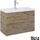 Roca Kwadro Plus 80 Rural Oak Σετ Έπιπλο Μπάνιου με Νιπτήρα A852476808
