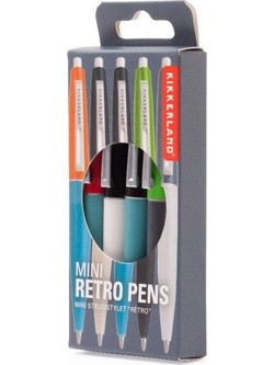 Kikkerland Mini Retro Στυλό Διαρκείας 1mm 5τμχ 4329S