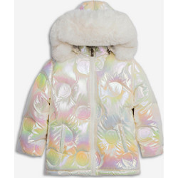 Funky Παιδικό Μπουφάν Χειμωνιάτικο Puffer Αντιανεμικό Μπεζ Ροζ 226-718111-2
