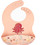 Sassi Slurpy The Octopus Αδιάβροχη Σαλιάρα Σιλικόνης με Κουμπί & Τσέπη 6m+ Σομόν