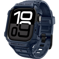 Spigen Rugged Armor Pro 2 Πλαστική Θήκη με Λουράκι για Apple Watch 11 / 10 42mm Navy Μπλε