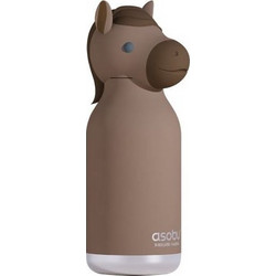 Asobu Bestie Horse Παιδικό Παγούρι Θερμός Ανοξείδωτο Καφέ 460ml