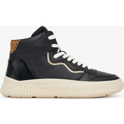 Geox Laquinny Παιδικά Sneakers Μποτάκια Μαύρα Καφέ J56M3B05402C0531