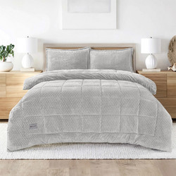 Lino Home Κουβερτοπάπλωμα Μονό 160x220 Lofti Ασημί