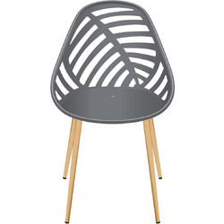 Home Deco Alameda Καρέκλα Κήπου Πολυπροπυλενίου Γκρι HDO0335