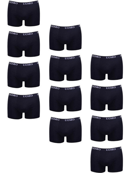 Uomo Ανδρικά Μποξεράκια Σετ 12Pack Navy Μπλε CC10121